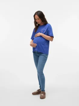 Kurzarm-Umstandsshirt mit bequemer Passform für die Schwangerschaft